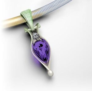 Custom Pear Pendant Design