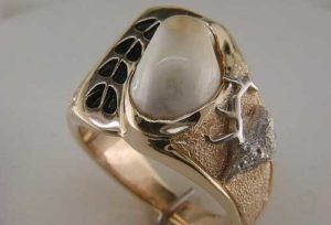 Custom Elk Ivory Ring - Honey Jewelers