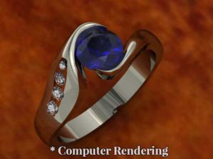 Montana Sapphire Wedding Rings